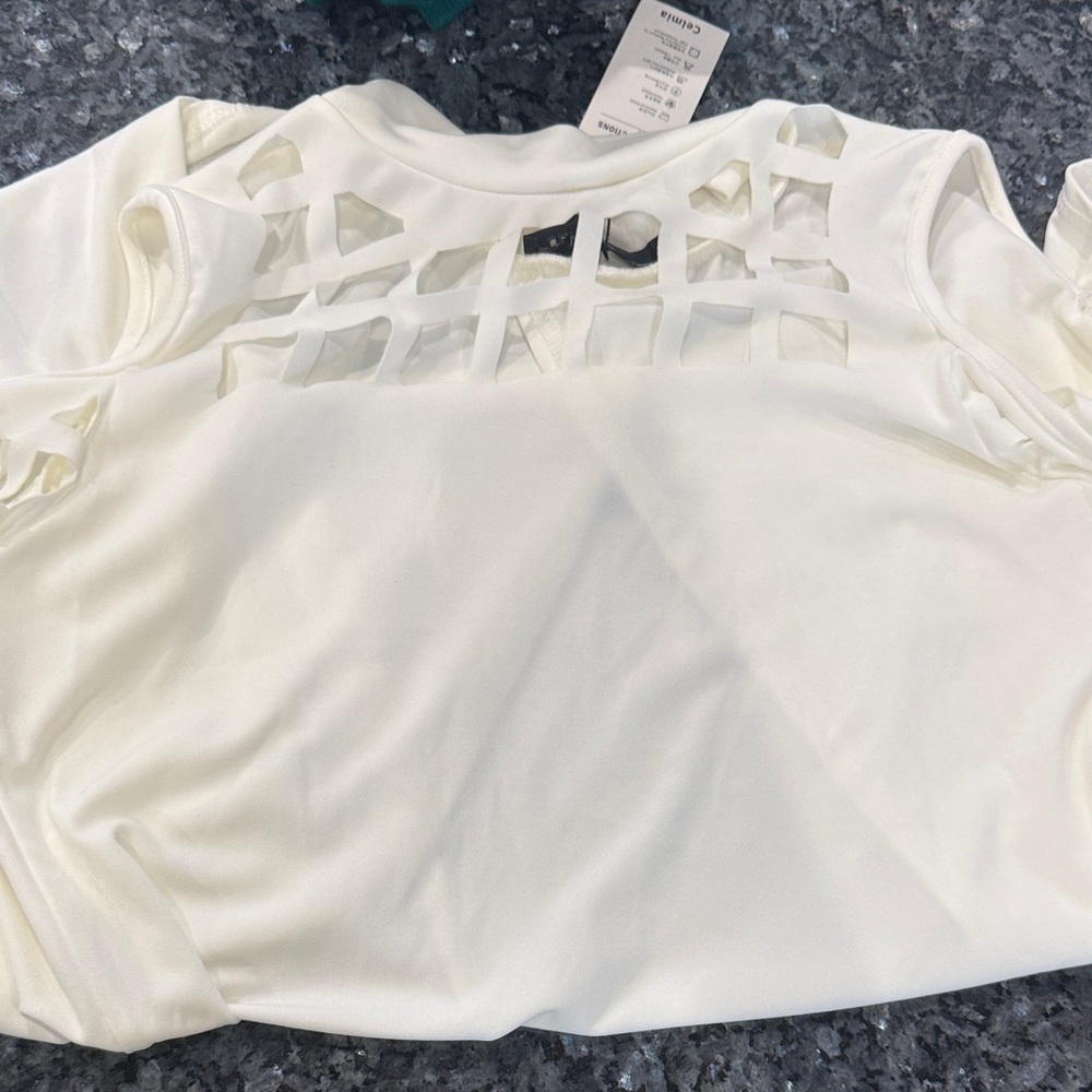 White Cut-Out Off the Shoulder Top